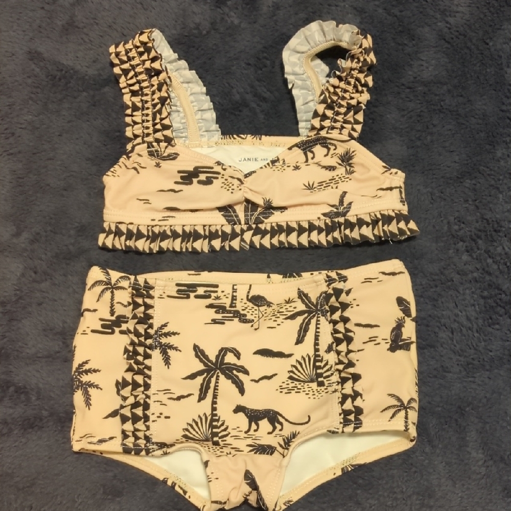 Janie and Jack Tropical Print Bikini. Size 3